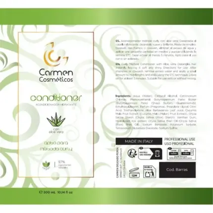 Carmen Cosméticos Acondicionador Hidratante Vegano 300ml - 1
